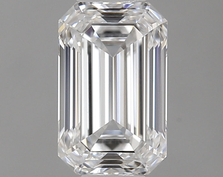 0.63 Carat Emerald Lab Diamond with  Cut Diamond in 14KT  view 1
