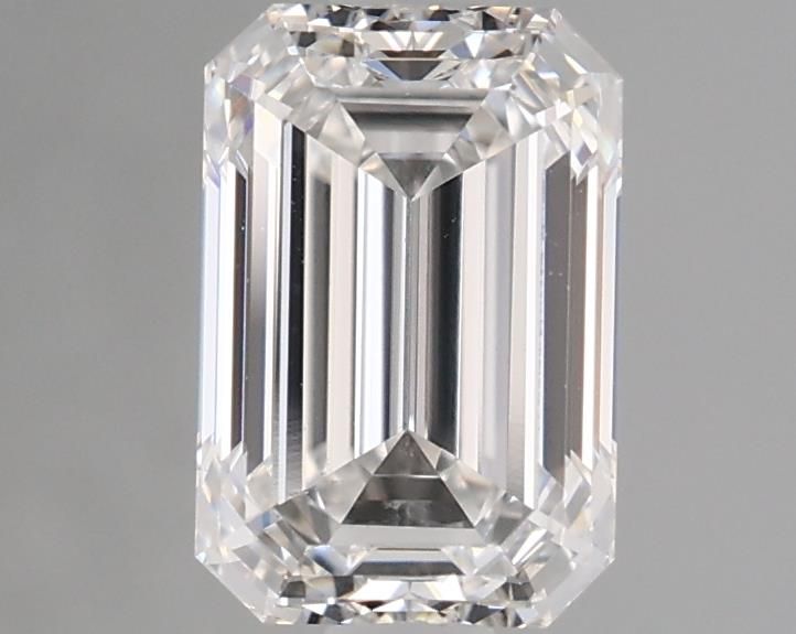 1.57 Carat Emerald Lab Diamond with  Cut Diamond in 14KT  view 1
