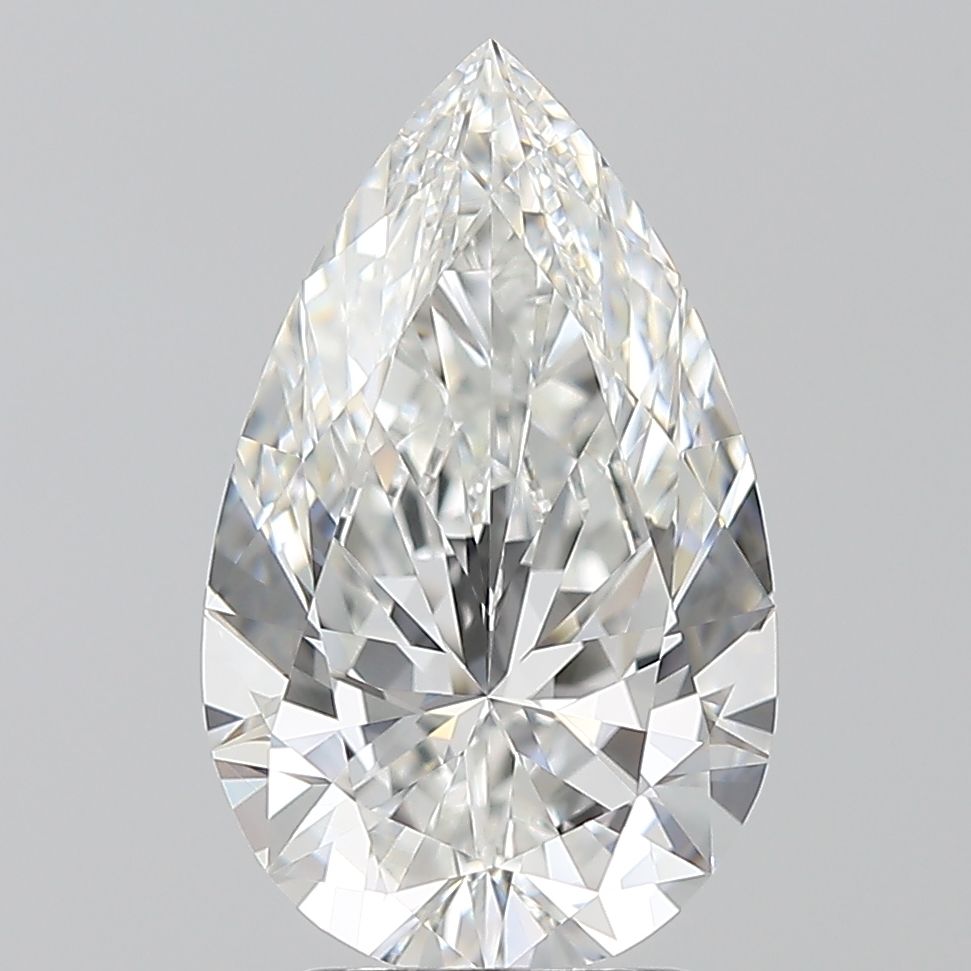 2.7 Carat Pear Natural Diamond with  Cut Diamond in 14KT  view 1
