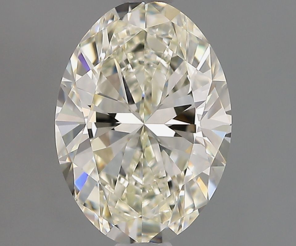 2.01 Carat Oval Natural Diamond with  Cut Diamond in 14KT  view 1
