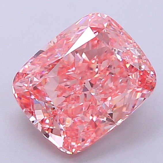 2.51 Carat Cushion Lab Diamond with  Cut Diamond in 14KT  view 1
