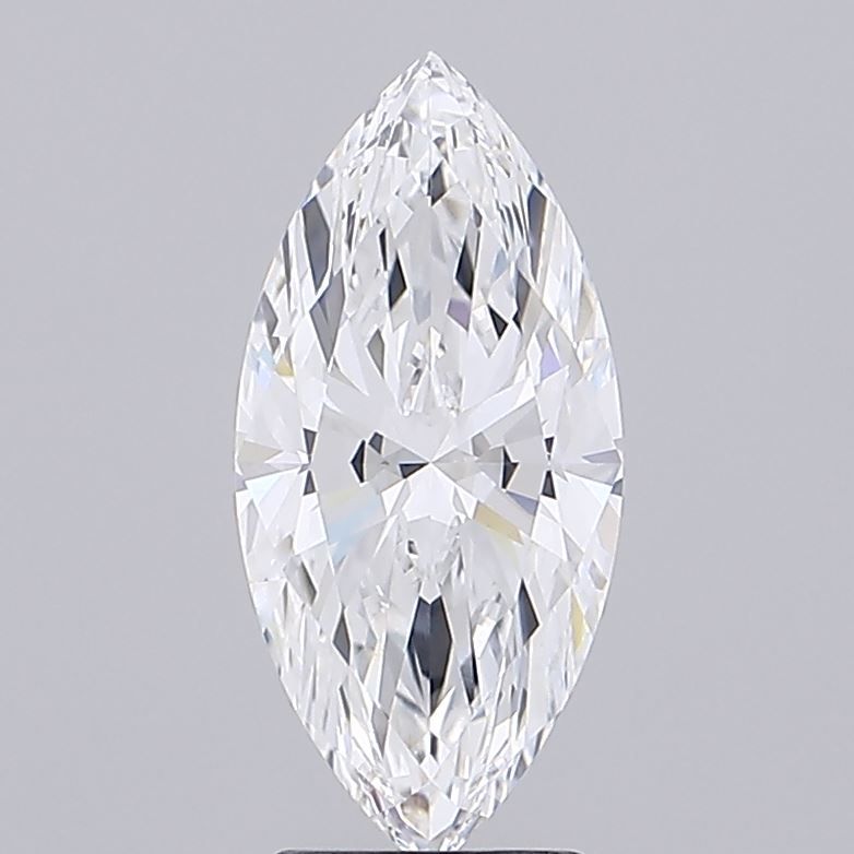 3.04 Carat Marquise Lab Diamond with  Cut Diamond in 14KT  view 1
