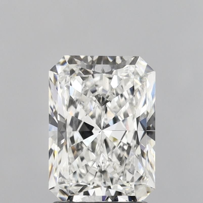 2.12 Carat Radiant Lab Diamond with  Cut Diamond in 14KT  view 1
