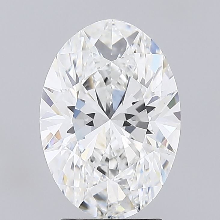 2.5 Carat Oval Lab Diamond with  Cut Diamond in 14KT  view 1
