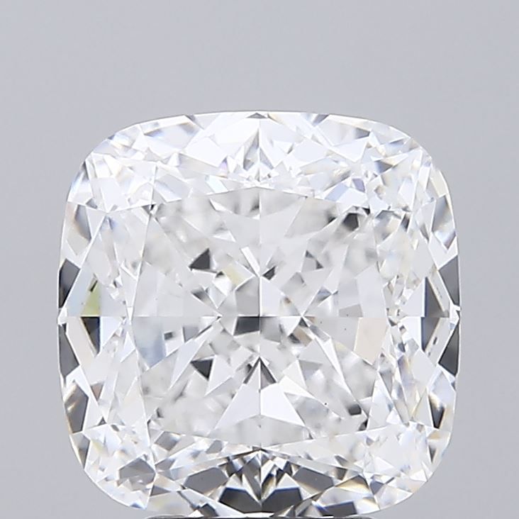 5.62 Carat Cushion Lab Diamond with  Cut Diamond in 14KT  view 1
