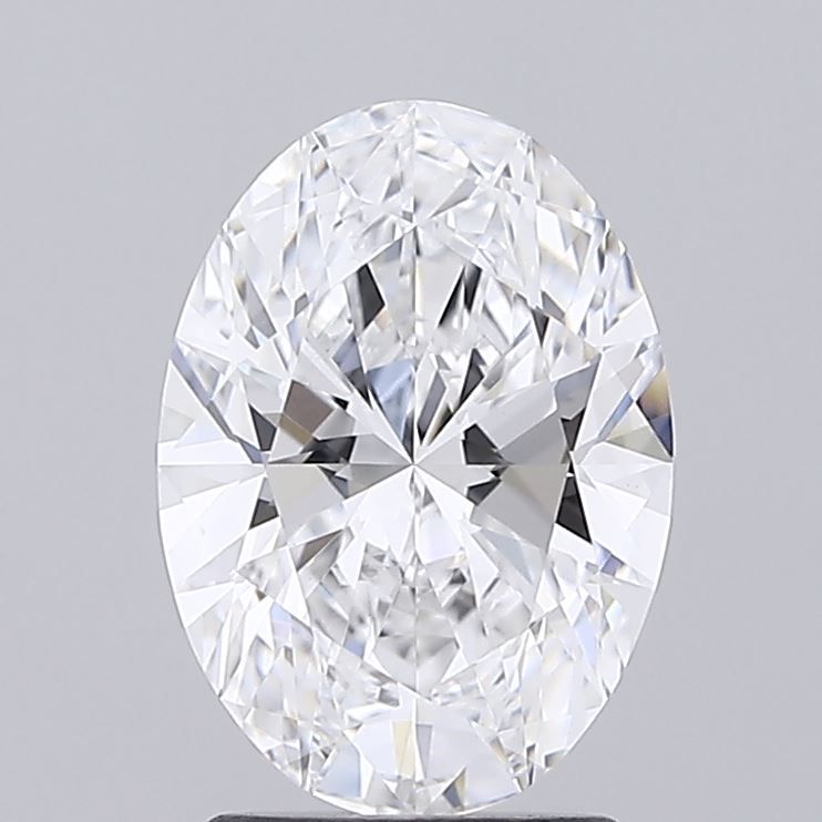 2.08 Carat Oval Lab Diamond with  Cut Diamond in 14KT  view 1
