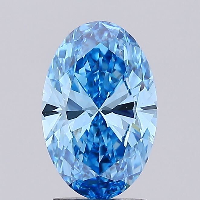 2.51 Carat Oval Lab Diamond with  Cut Diamond in 14KT  view 1
