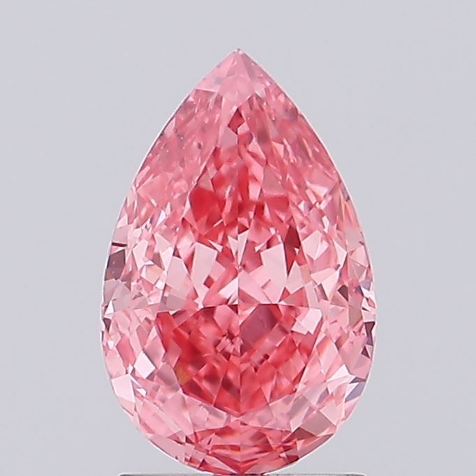 1.51 Carat Pear Lab Diamond with  Cut Diamond in 14KT  view 1
