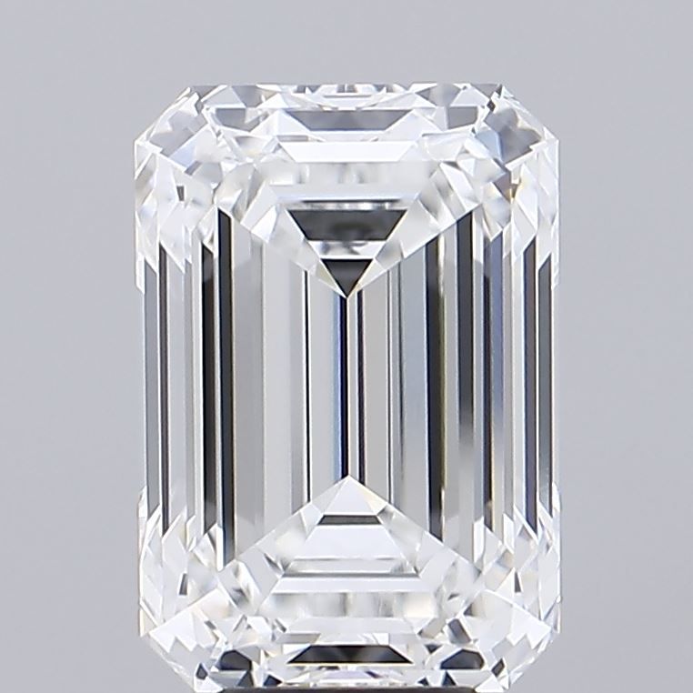 7.97 Carat Emerald Lab Diamond with  Cut Diamond in 14KT  view 1
