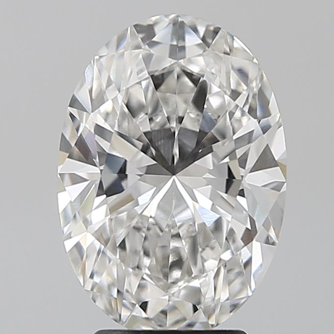 3.23 Carat Oval Lab Diamond with  Cut Diamond in 14KT  view 1
