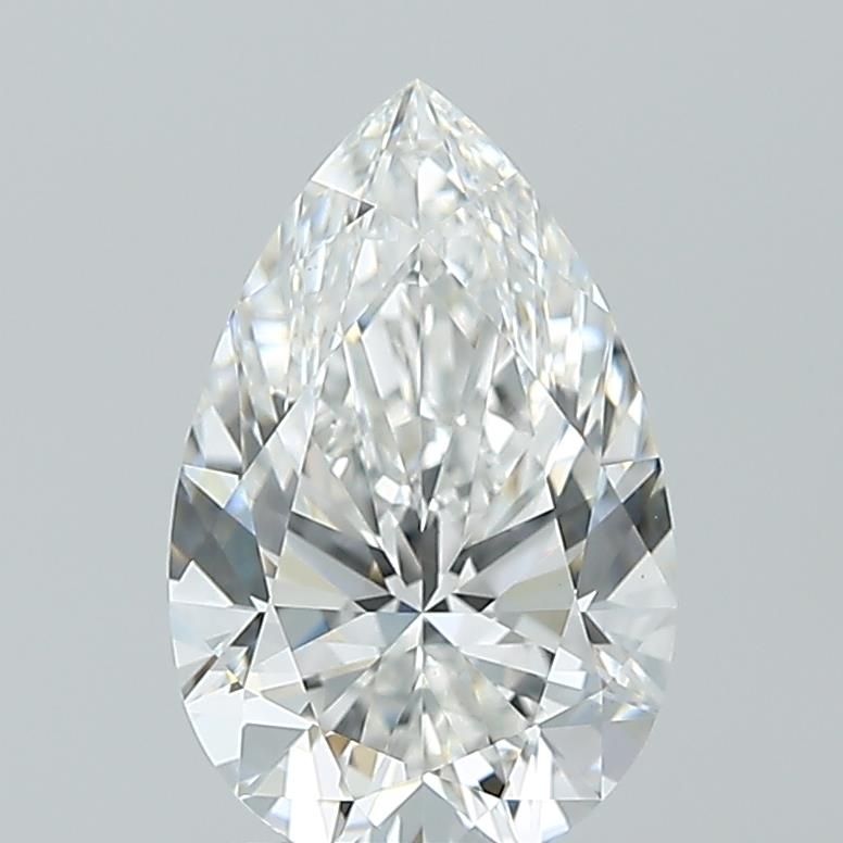 2.02 Carat Pear Lab Diamond with  Cut Diamond in 14KT  view 1
