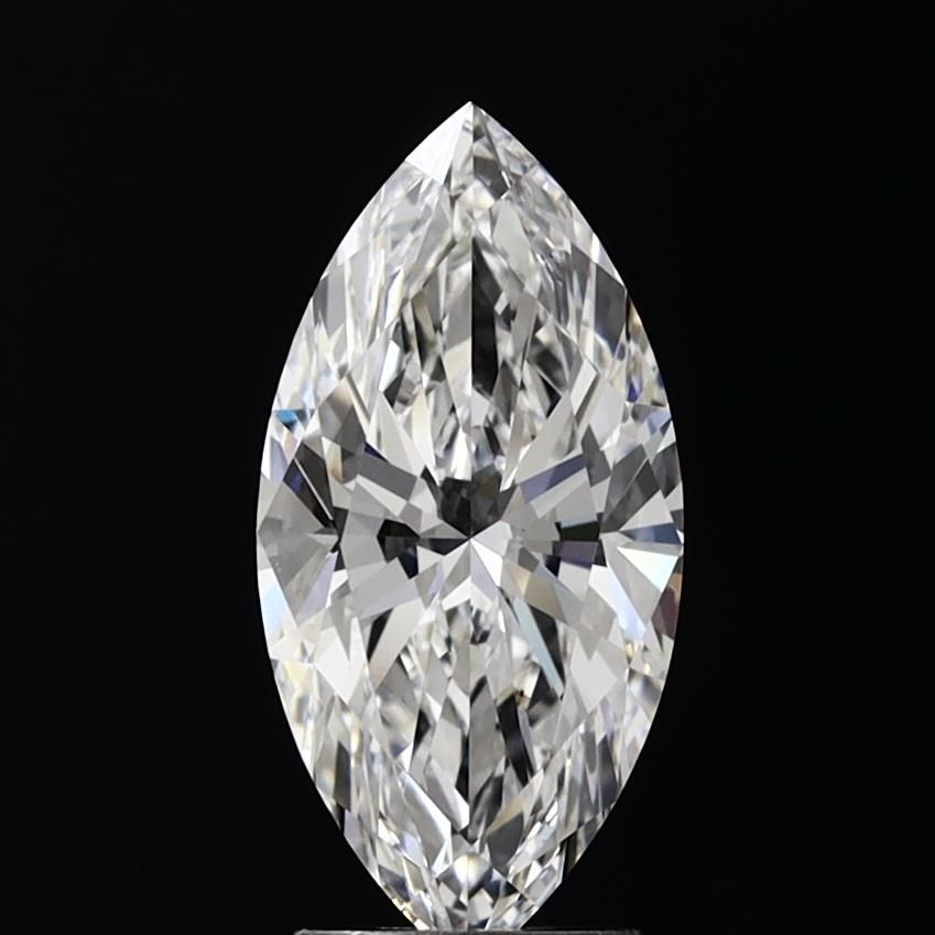 2.8 Carat Marquise Lab Diamond with  Cut Diamond in 14KT  view 1
