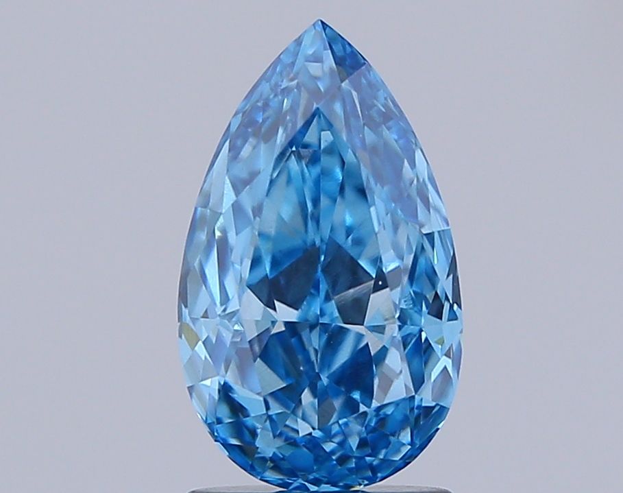 1.55 Carat Pear Lab Diamond with  Cut Diamond in 14KT  view 1
