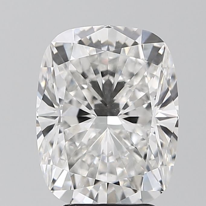 4.01 Carat Cushion Lab Diamond with  Cut Diamond in 14KT  view 1
