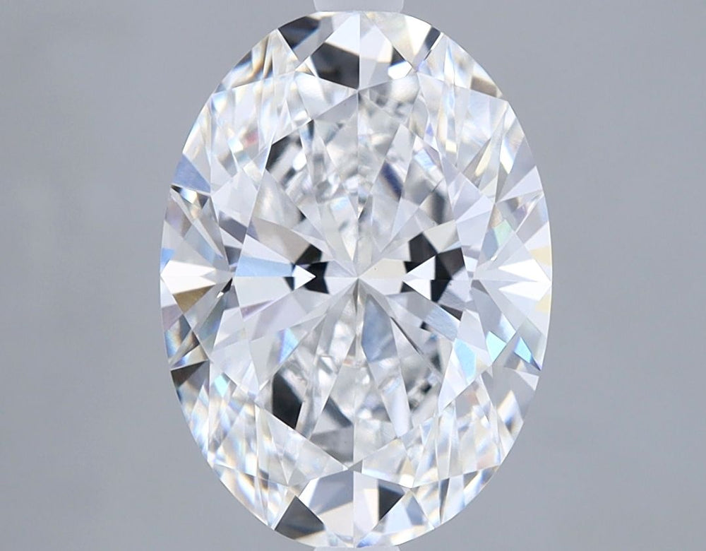3.1 Carat Oval Lab Diamond with  Cut Diamond in 14KT  view 1
