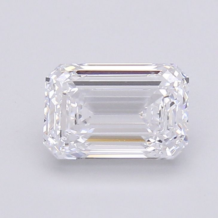 2.66 Carat Emerald Lab Diamond with  Cut Diamond in 14KT  view 1

