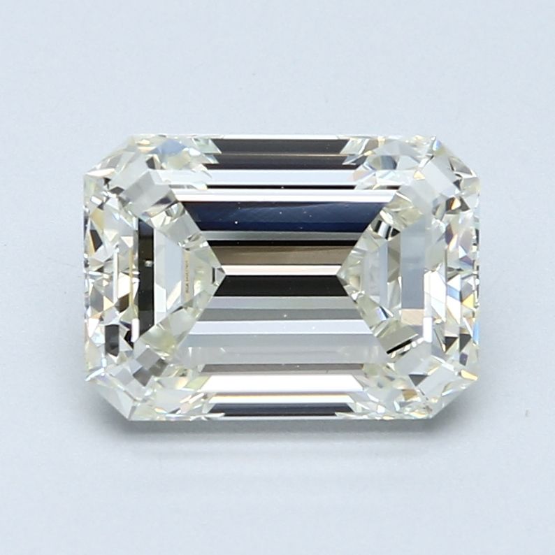 3.01 Carat Emerald Natural Diamond with  Cut Diamond in 14KT  view 1
