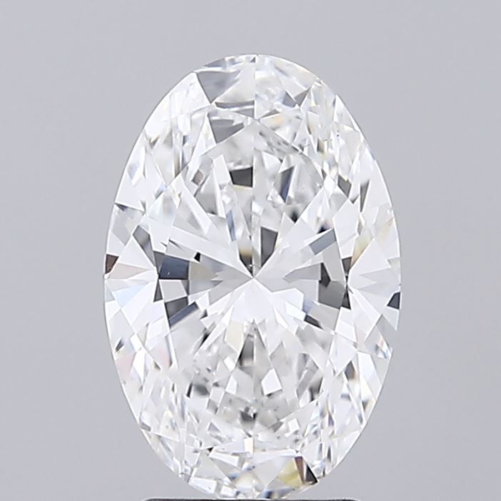 2.72 Carat Oval Lab Diamond with  Cut Diamond in 14KT  view 1
