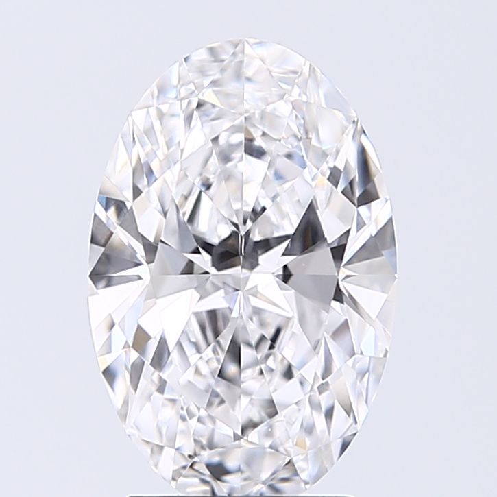 2.03 Carat Oval Lab Diamond with  Cut Diamond in 14KT  view 1
