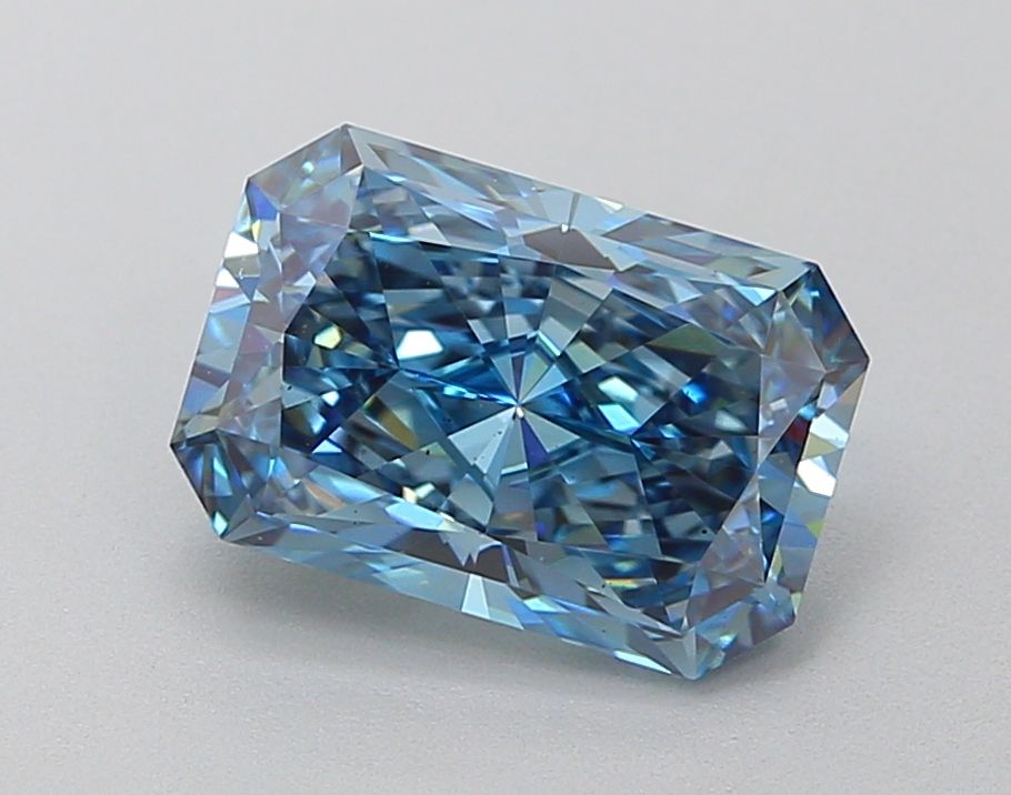 2.66 Carat Radiant Lab Diamond with  Cut Diamond in 14KT  view 1
