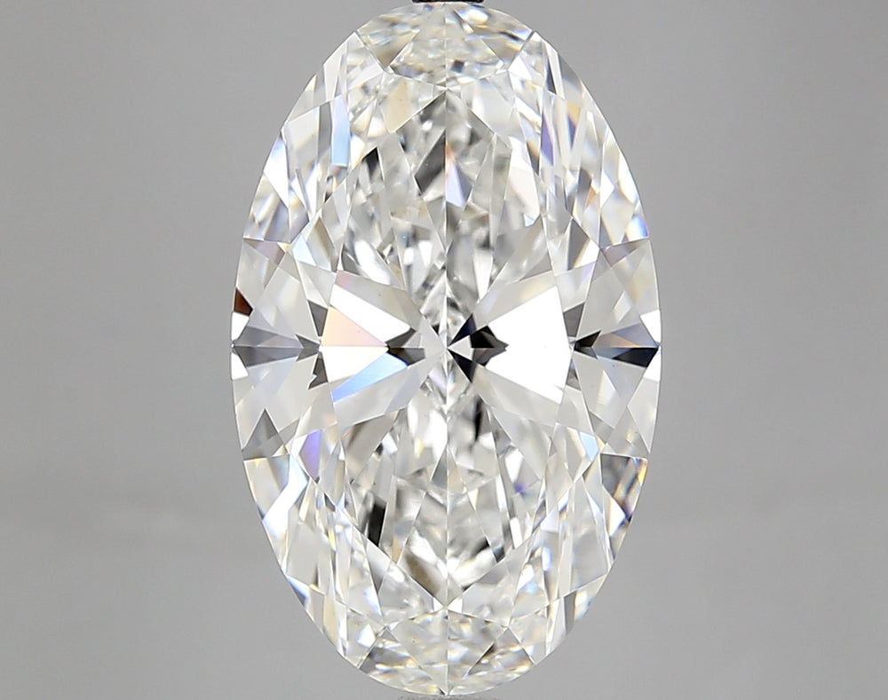 7.25 Carat Oval Lab Diamond with  Cut Diamond in 14KT  view 1
