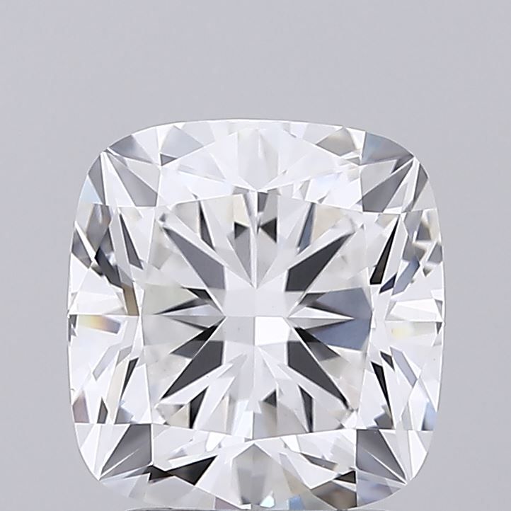 2.65 Carat Cushion Lab Diamond with  Cut Diamond in 14KT  view 1
