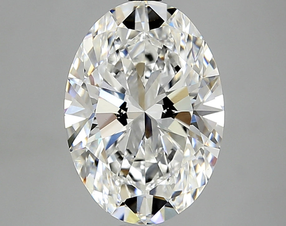 3.15 Carat Oval Lab Diamond with  Cut Diamond in 14KT  view 1
