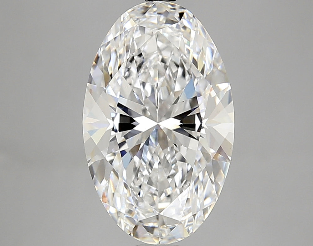 3.9 Carat Oval Lab Diamond with  Cut Diamond in 14KT  view 1
