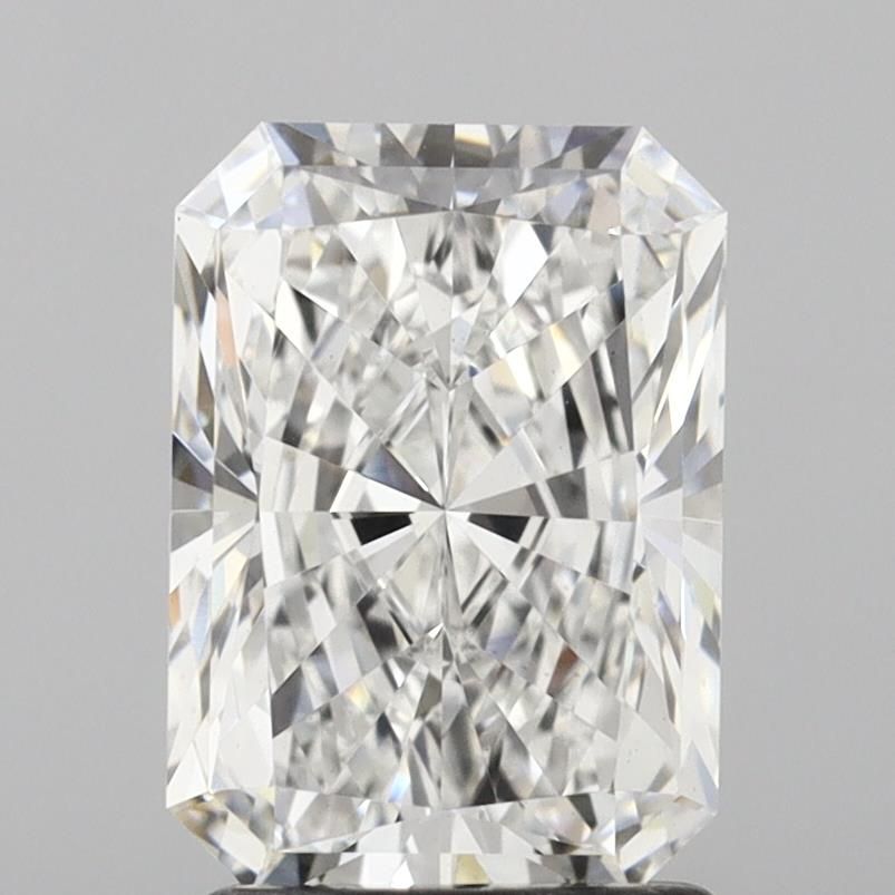 2.16 Carat Radiant Lab Diamond with  Cut Diamond in 14KT  view 1
