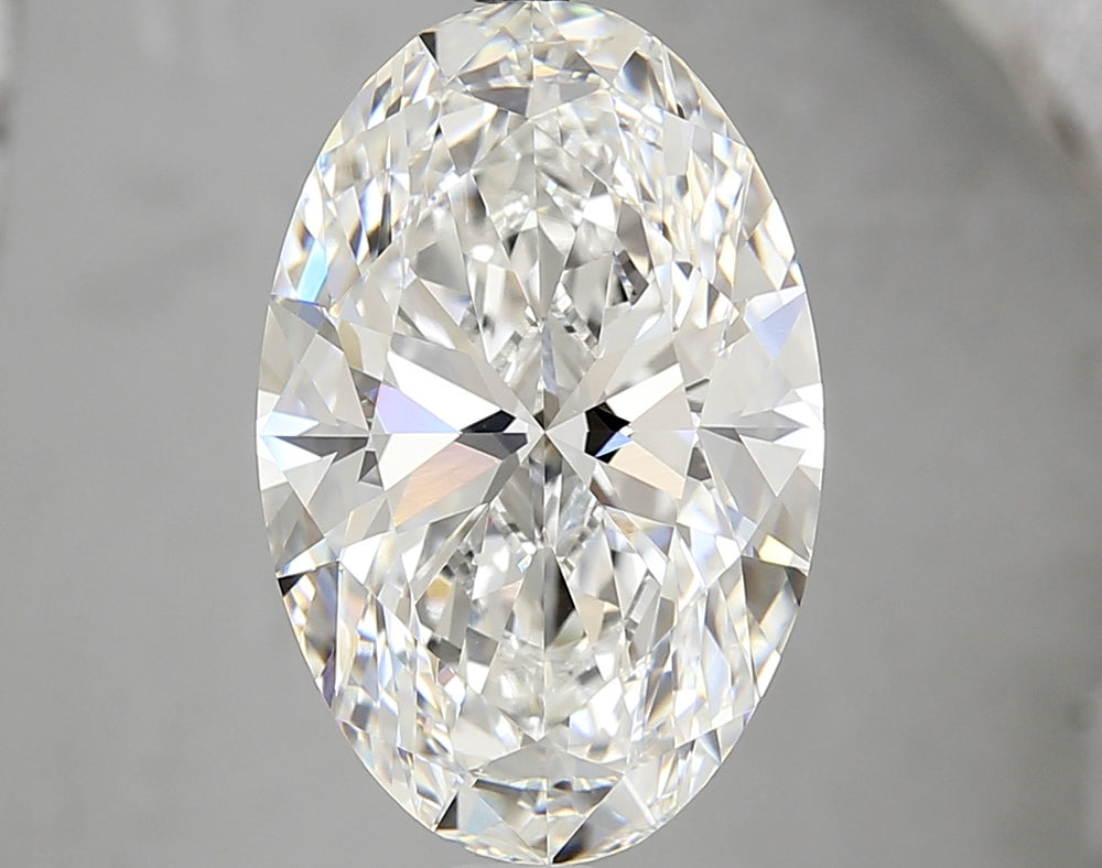 6.59 Carat Oval Lab Diamond with  Cut Diamond in 14KT  view 1
