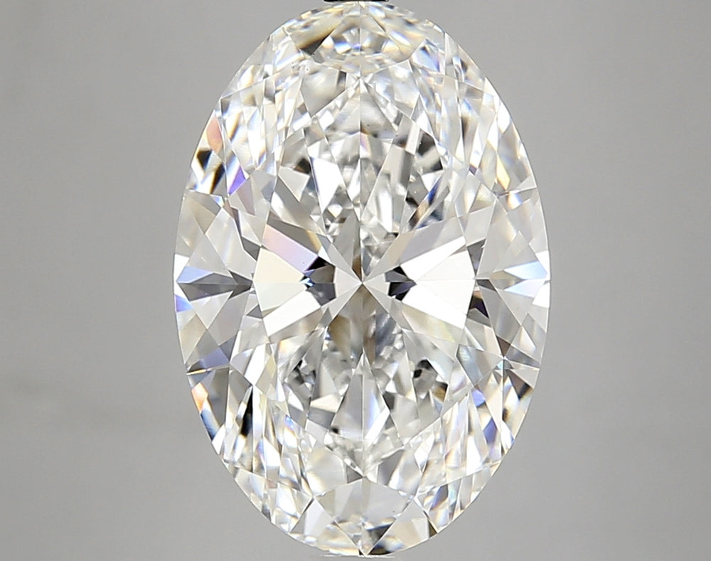 6.1 Carat Oval Lab Diamond with  Cut Diamond in 14KT  view 1
