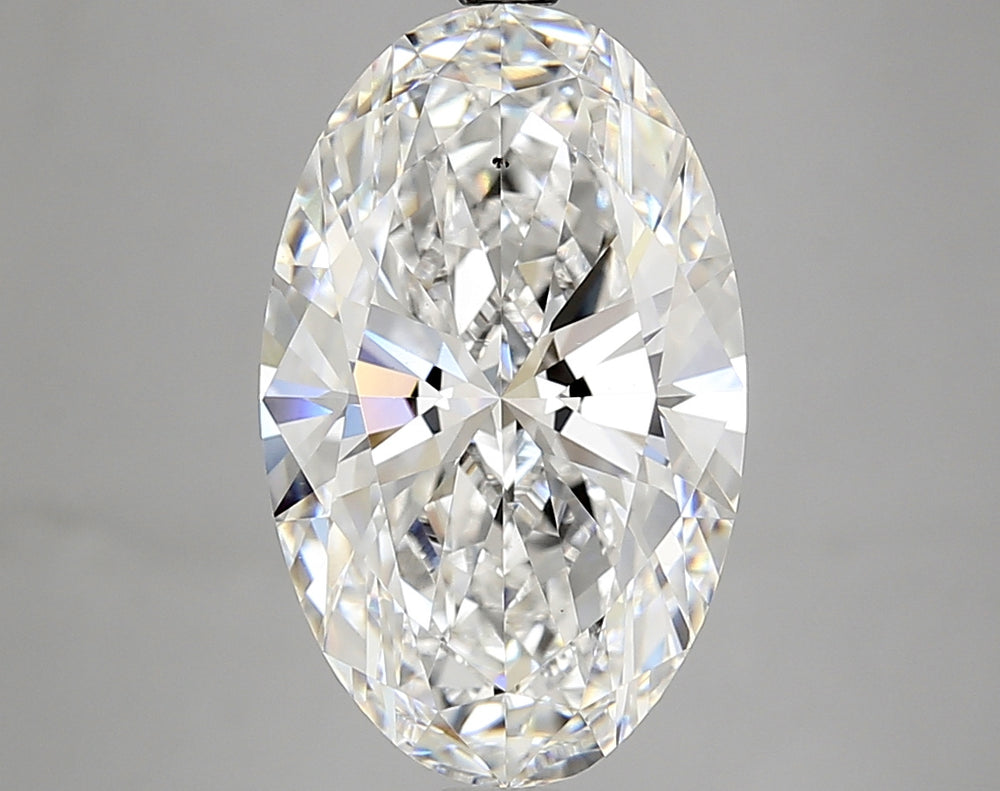 5.31 Carat Oval Lab Diamond with  Cut Diamond in 14KT  view 1
