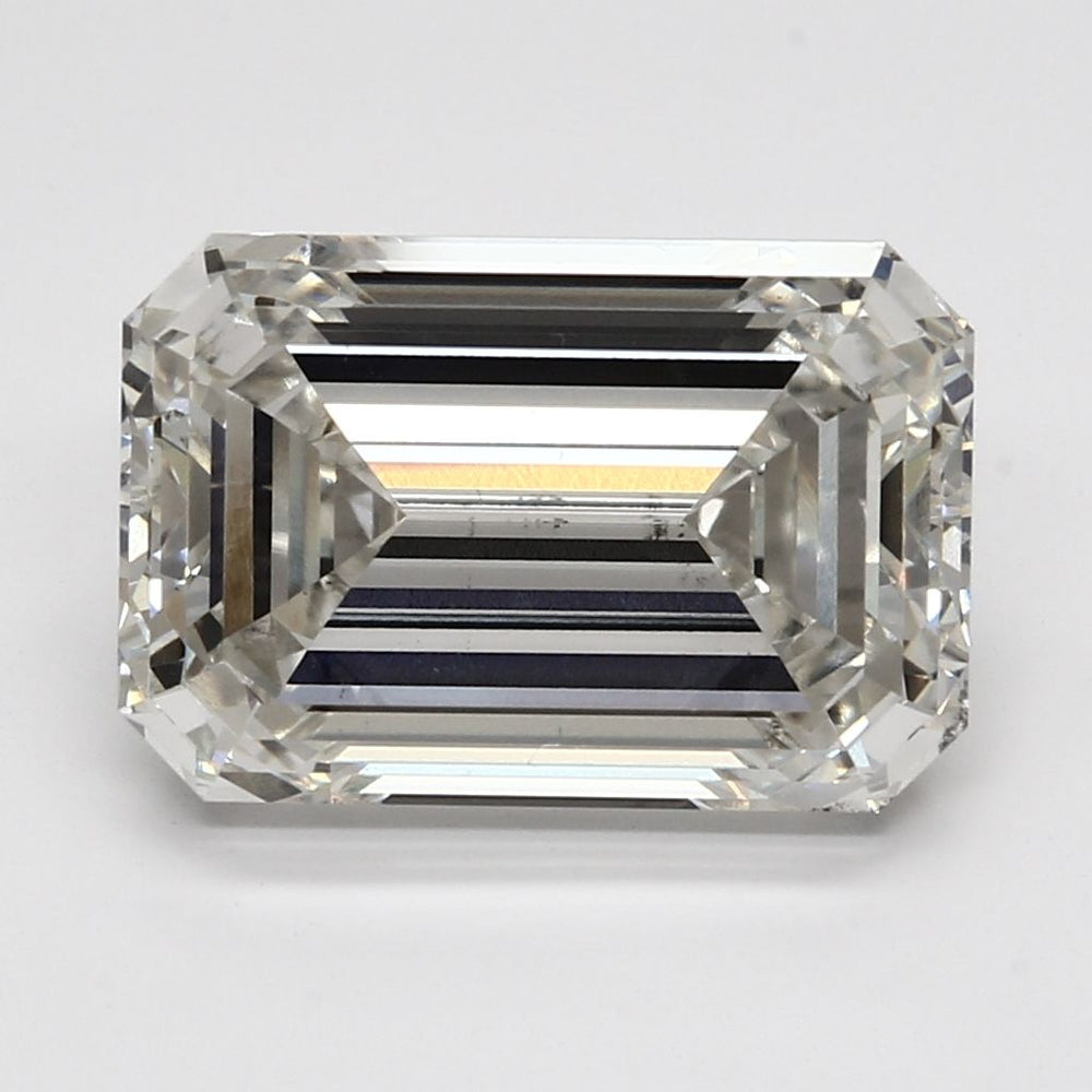 8.02 Carat Emerald Lab Diamond with  Cut Diamond in 14KT  view 1
