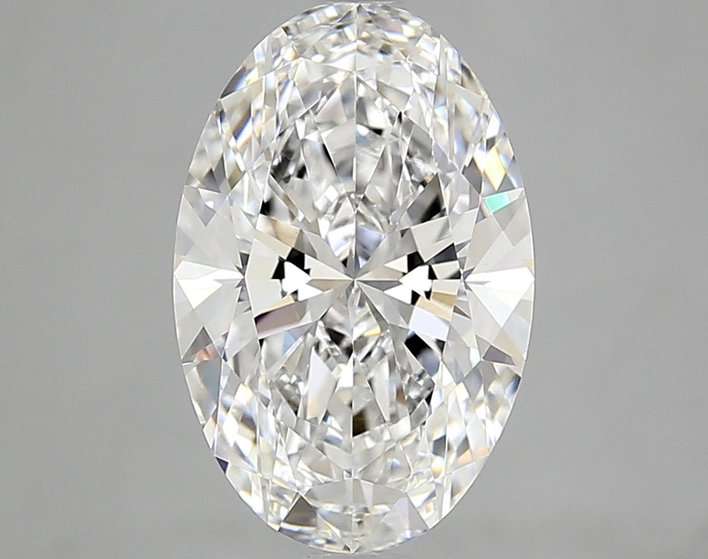 4.04 Carat Oval Lab Diamond with  Cut Diamond in 14KT  view 1

