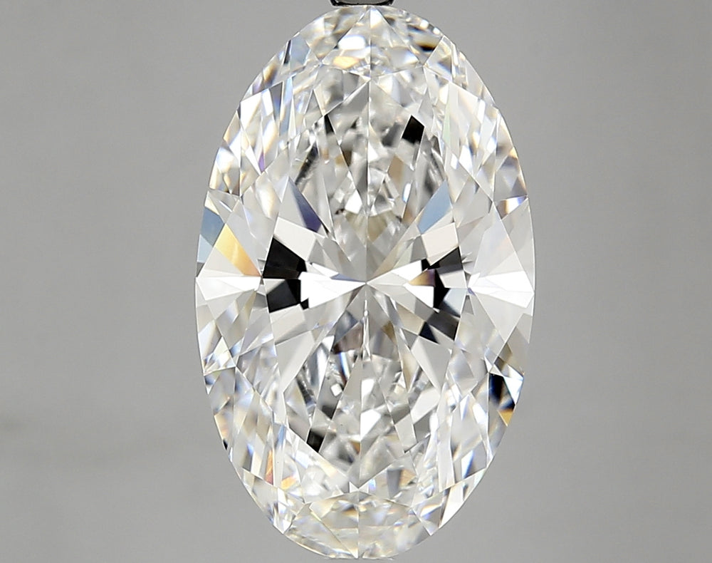 6.13 Carat Oval Lab Diamond with  Cut Diamond in 14KT  view 1
