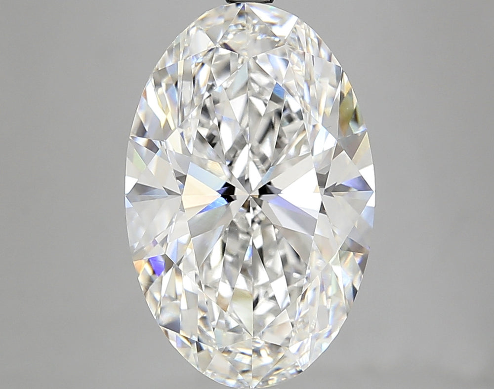 6.44 Carat Oval Lab Diamond with  Cut Diamond in 14KT  view 1
