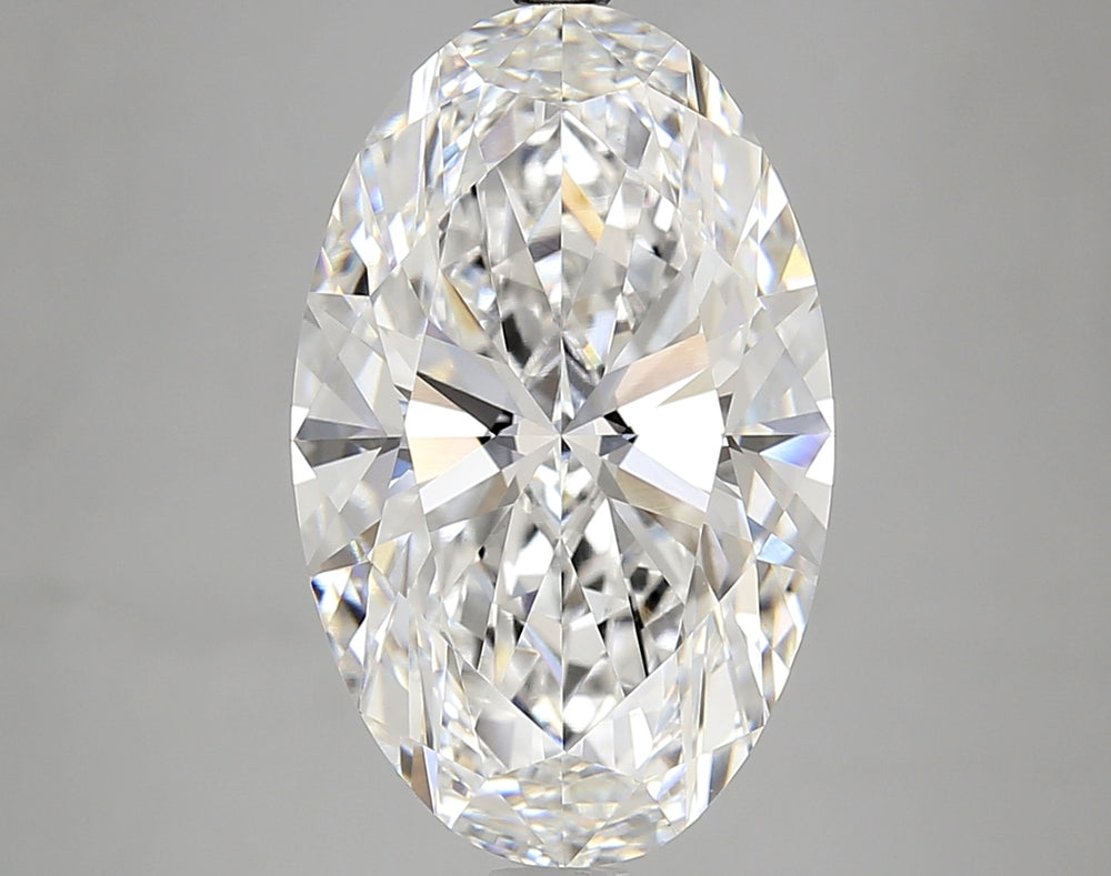 7.14 Carat Oval Lab Diamond with  Cut Diamond in 14KT  view 1
