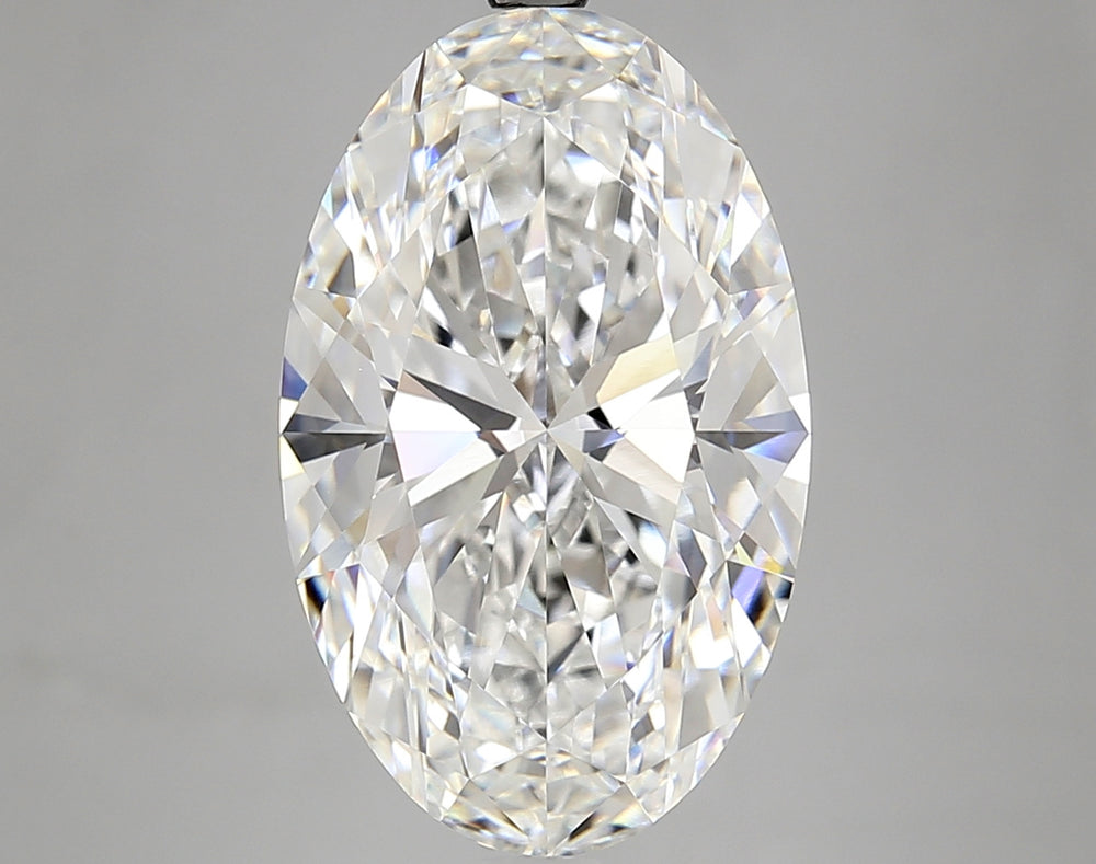 7.5 Carat Oval Lab Diamond with  Cut Diamond in 14KT  view 1

