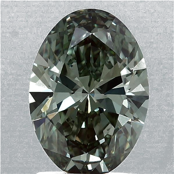 1.85 Carat Oval Lab Diamond with  Cut Diamond in 14KT  view 1
