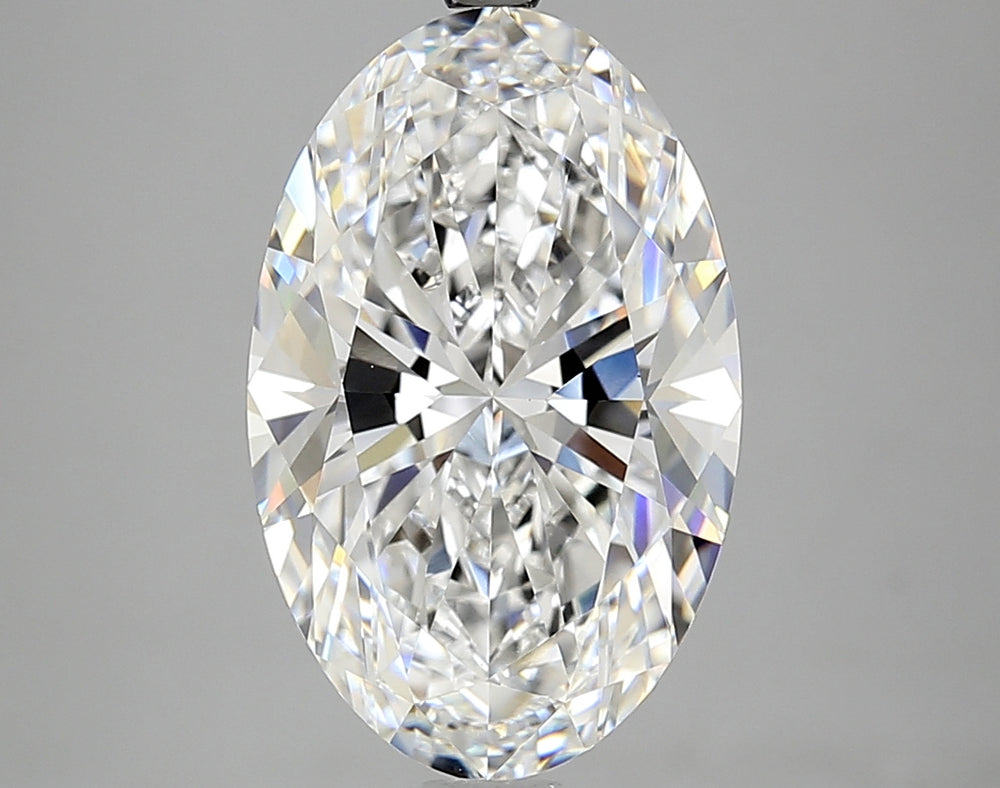 5.34 Carat Oval Lab Diamond with  Cut Diamond in 14KT  view 1
