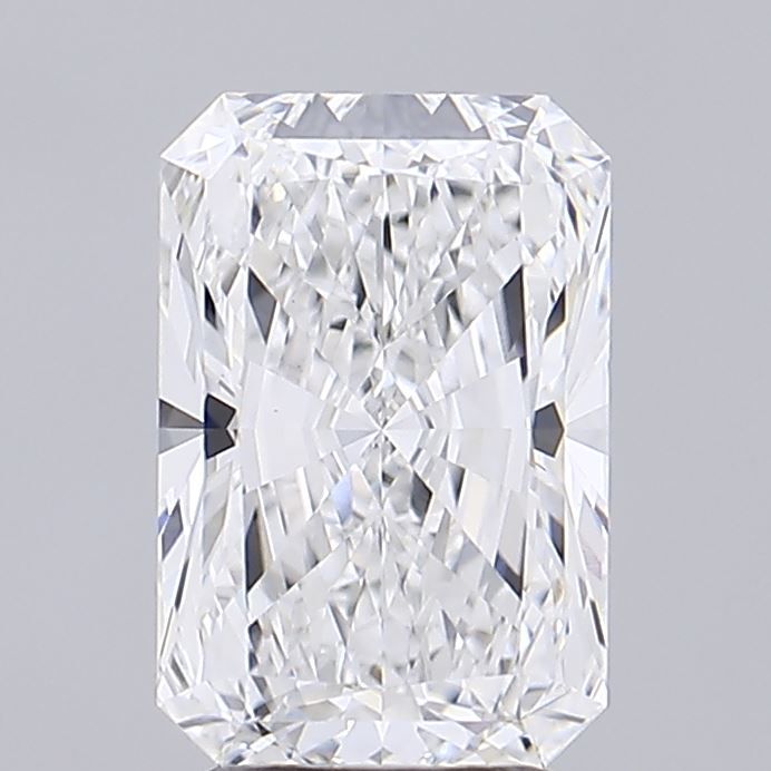3.06 Carat Radiant Lab Diamond with  Cut Diamond in 14KT  view 1
