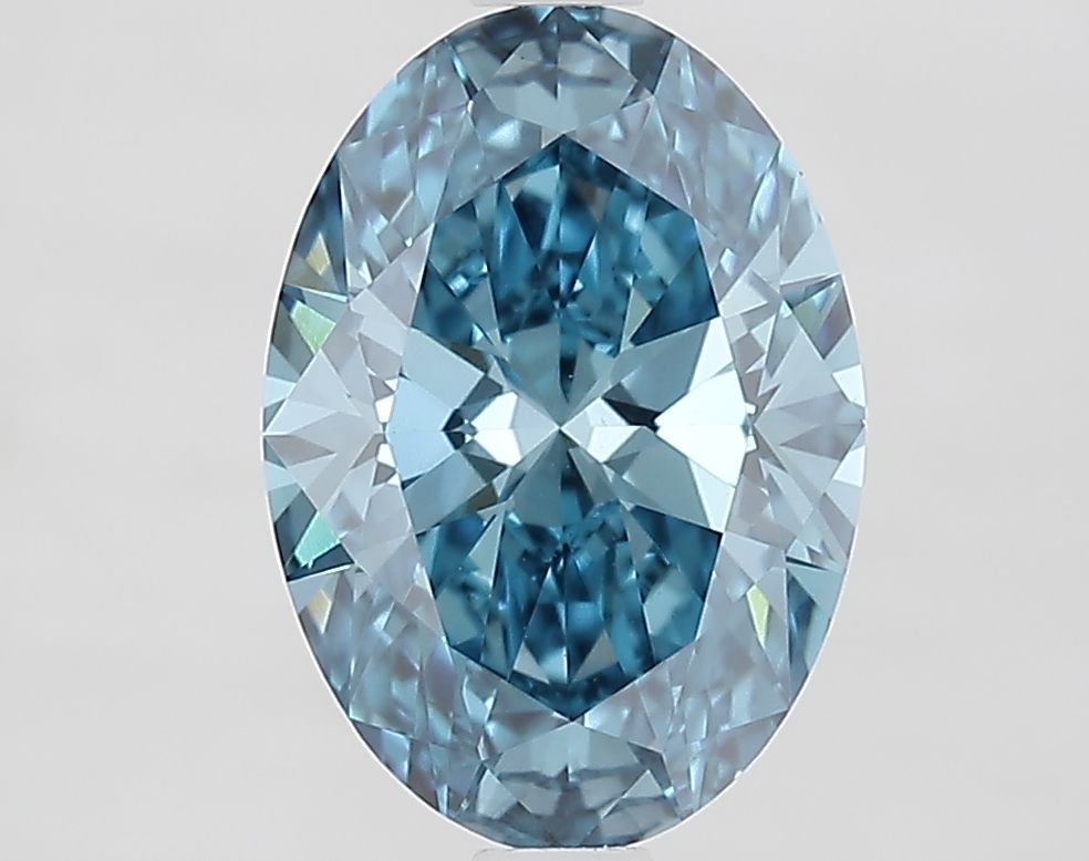 1.72 Carat Oval Lab Diamond with  Cut Diamond in 14KT  view 1
