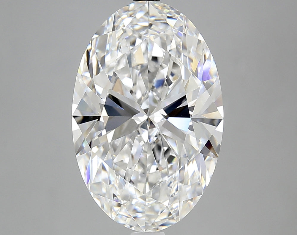7.13 Carat Oval Lab Diamond with  Cut Diamond in 14KT  view 1
