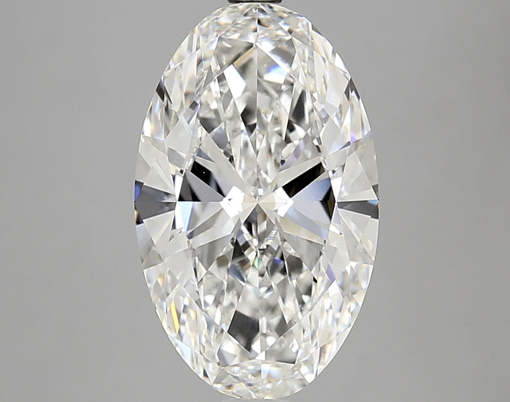 4.01 Carat Oval Lab Diamond with  Cut Diamond in 14KT  view 1
