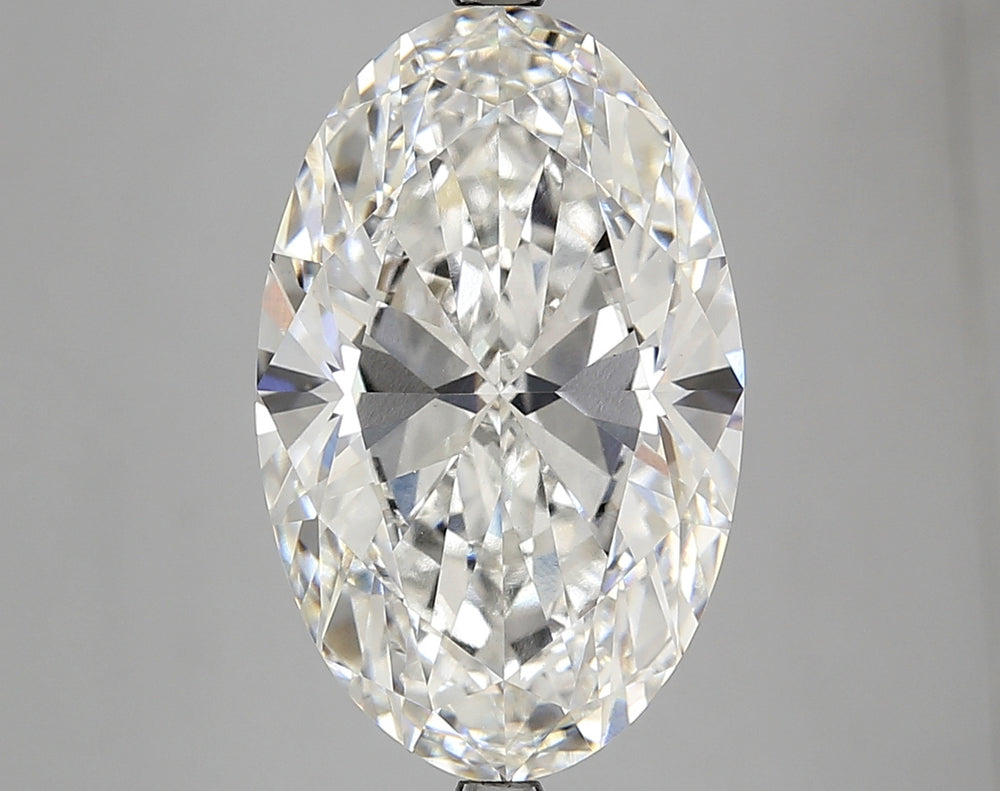 7.01 Carat Oval Lab Diamond with  Cut Diamond in 14KT  view 1
