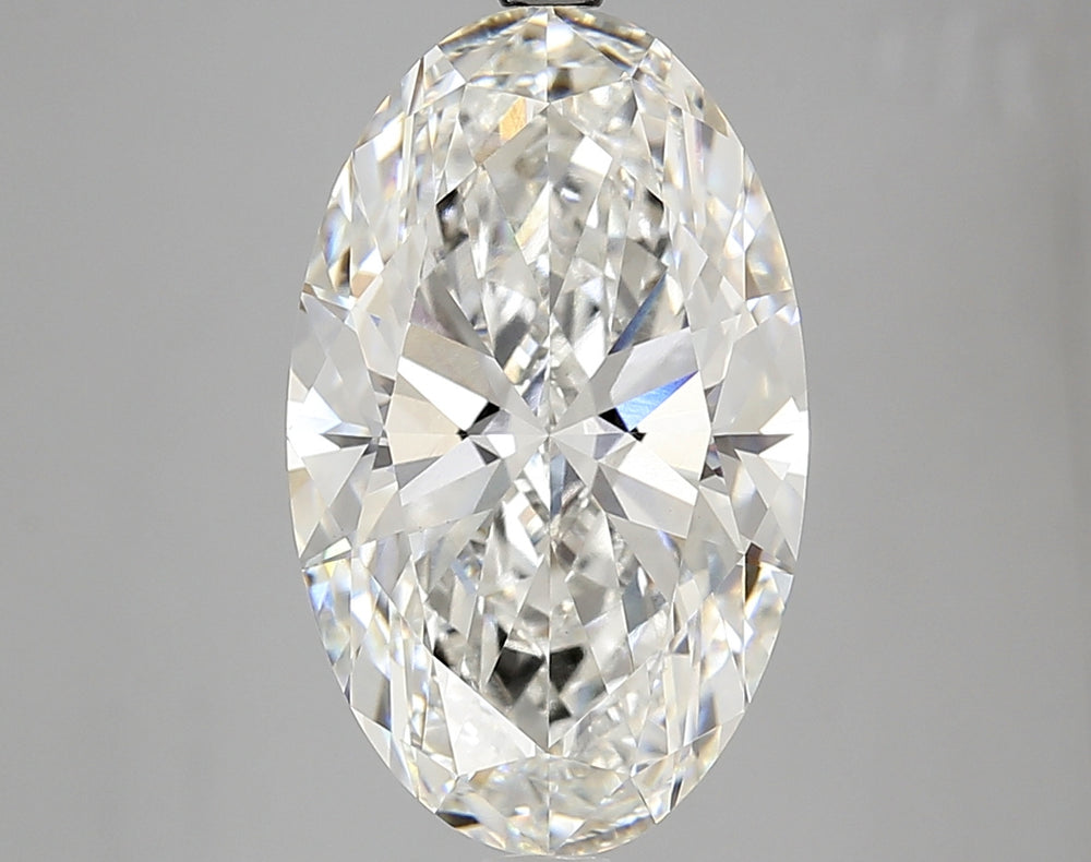 6.36 Carat Oval Lab Diamond with  Cut Diamond in 14KT  view 1
