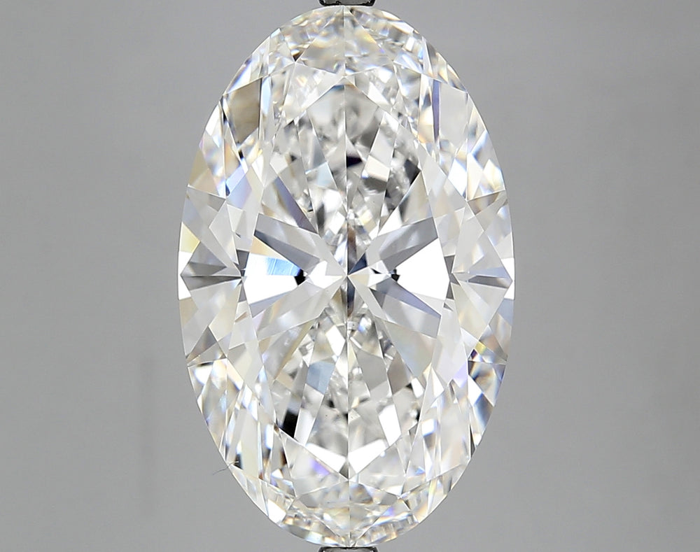 9.08 Carat Oval Lab Diamond with  Cut Diamond in 14KT  view 1
