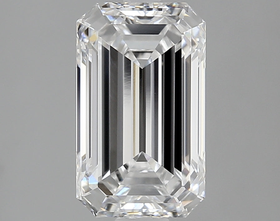 2.32 Carat Emerald Lab Diamond with  Cut Diamond in 14KT  view 1
