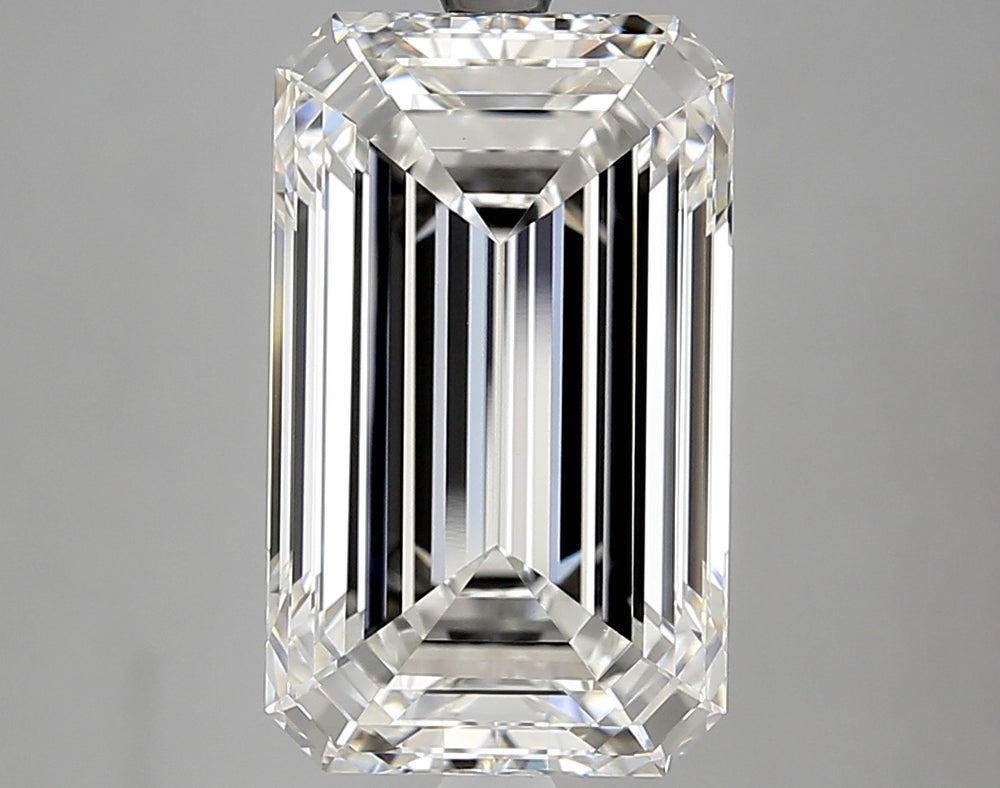 7.21 Carat Emerald Lab Diamond with  Cut Diamond in 14KT  view 1
