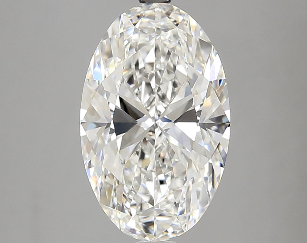 3.71 Carat Oval Lab Diamond with  Cut Diamond in 14KT  view 1
